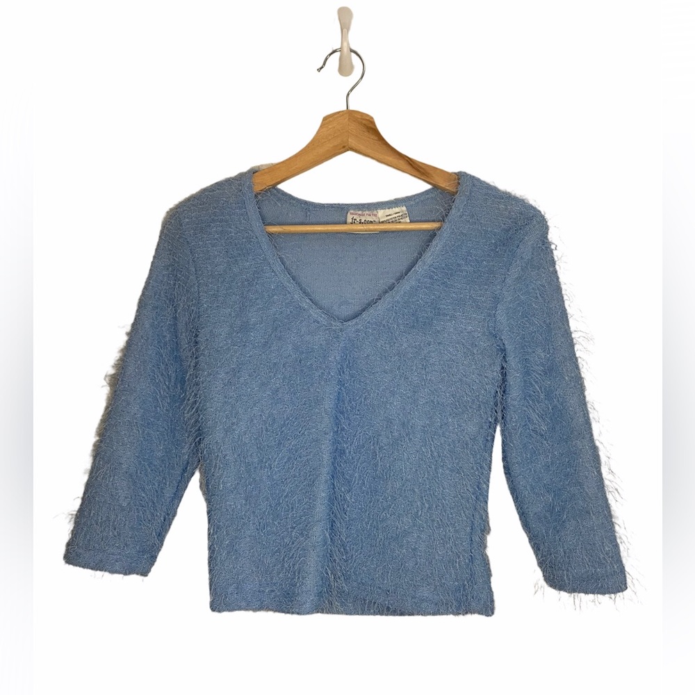Vintage Y2K Fuzzy Cropped Top
